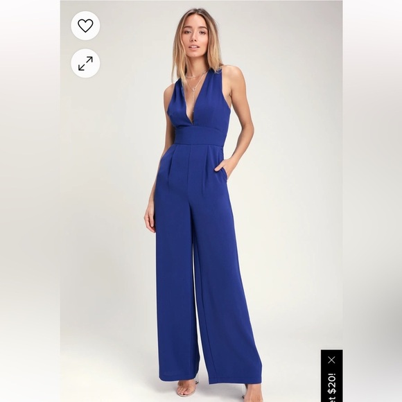 Lulus Pants - NWT Lulu’s Never Looking Back Jumpsuit Cobalt Blue
